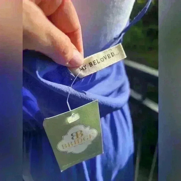 NWT- My Beloved Jumpsuit-Size Medium-Blue - Picture 6 of 9